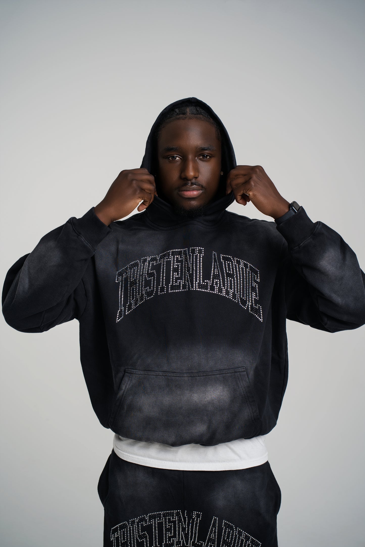 BLACK OMBRÉ SWEATSUIT