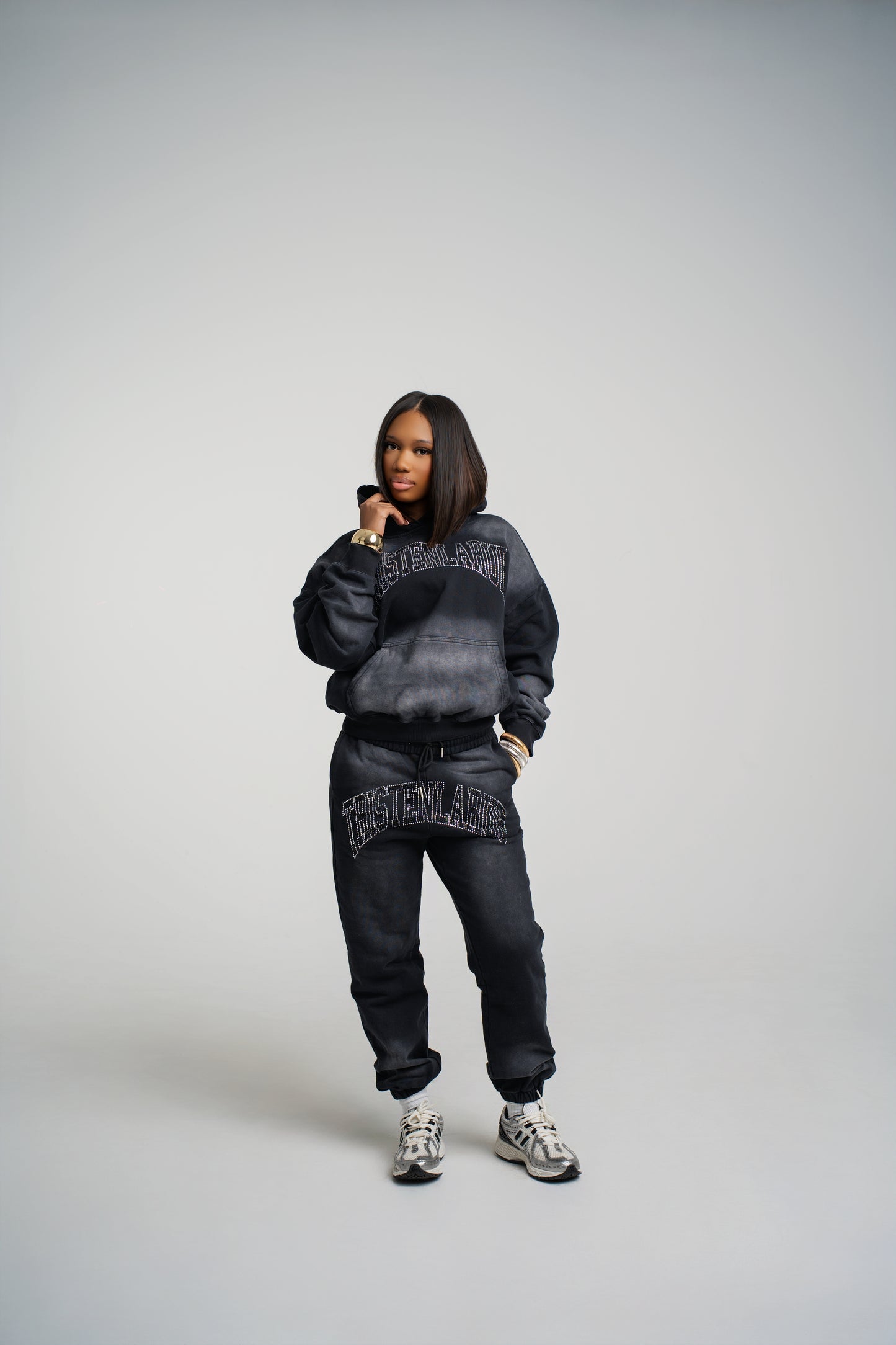 BLACK OMBRÉ SWEATSUIT