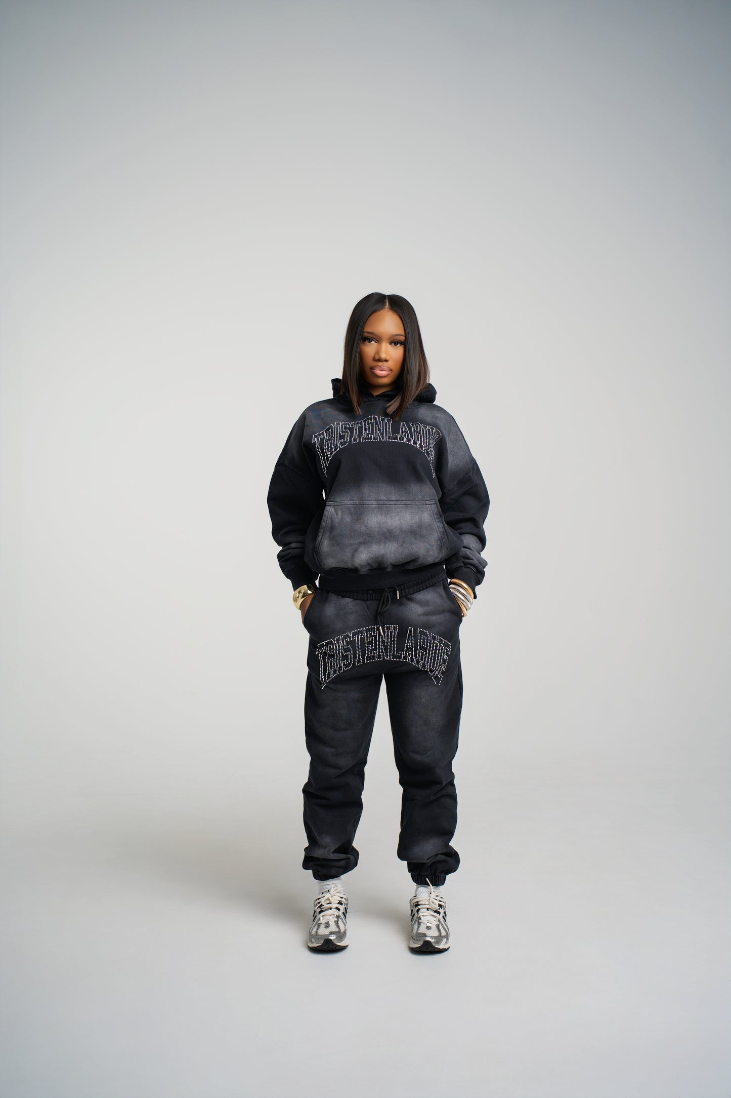 BLACK OMBRÉ SWEATSUIT