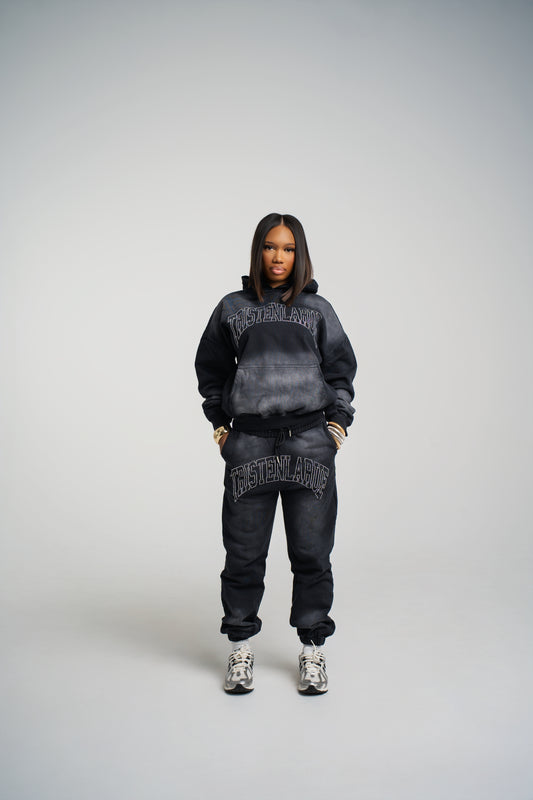 BLACK OMBRÉ SWEATSUIT